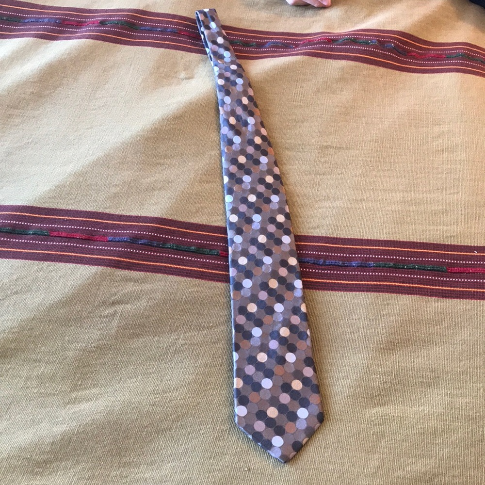 Ted Baker London Grey Polka Dotted Tie